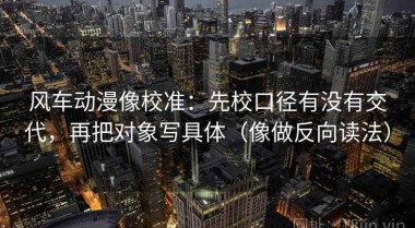 风车动漫像校准：先校口径有没有交代，再把对象写具体（像做反向读法）